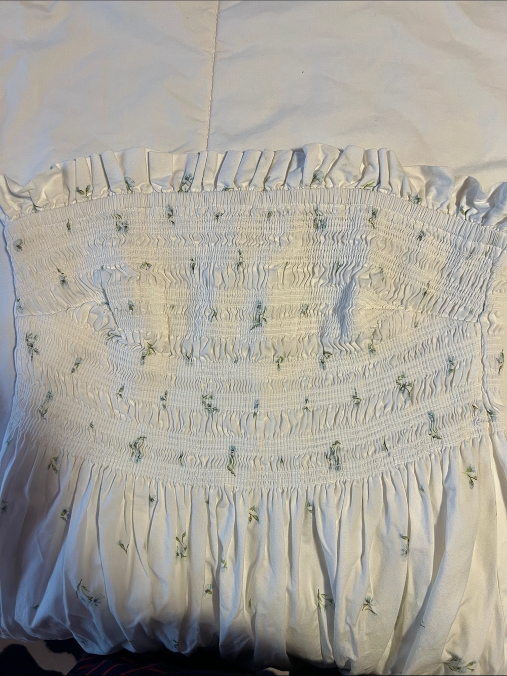 H&M White Smocked Bodice Dress - Picture 6 of 7